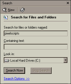 searching for files and folders